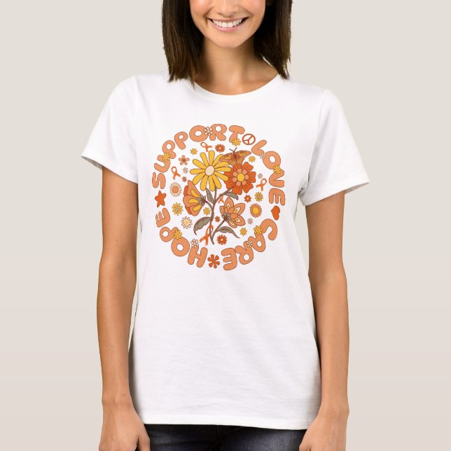 multiple sclerosis MS support hope love care  T-Shirt (Front)