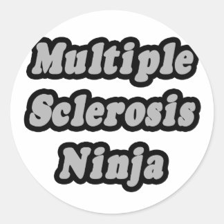 Multiple Sclerosis Ninja Classic Round Sticker