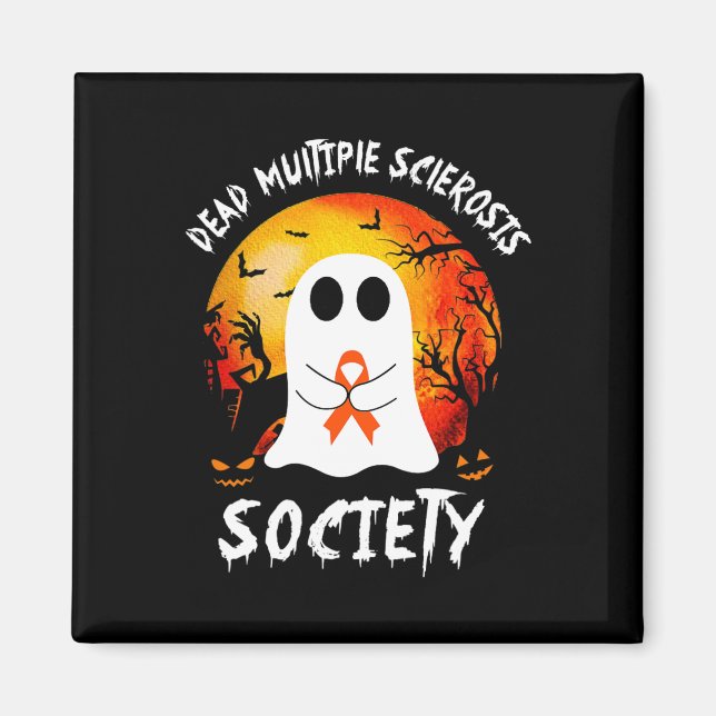 Multiple Sclerosis Society Boo Ms Ribbon Halloween Magnet (Front)