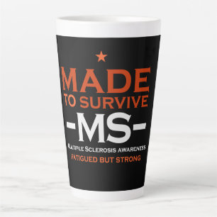 multiple sclerosis Survivor Support Awareness Gift Latte Mug