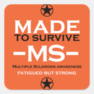 multiple sclerosis Survivor Support Awareness Square Sticker