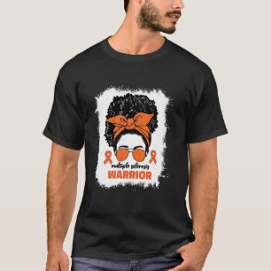 Multiple Sclerosis Warrior For Afro Black Women Ms T-Shirt