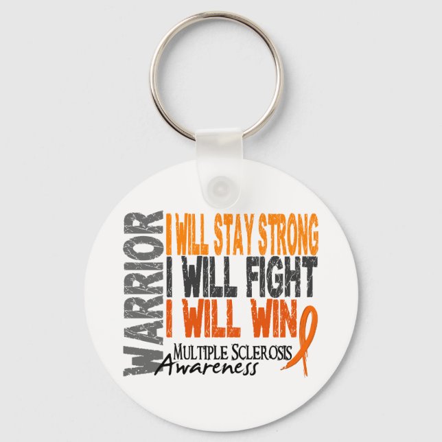 Multiple Sclerosis Warrior Key Ring (Front)