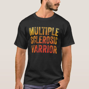 Multiple Sclerosis Warrior Orange Men Women MS Awa T-Shirt