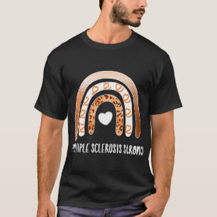 Multiple Sclerosis Warrior Orange Ribbon MS Day T-Shirt