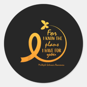 Multiple Sclerosis Women Mom Christian Bible  Classic Round Sticker