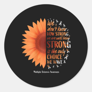 Multiple Sclerosis Women Mum Ms Awareness Classic Round Sticker