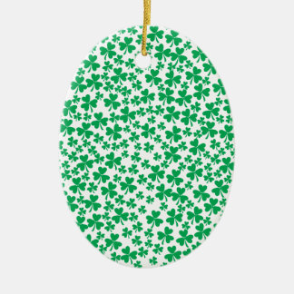 Multiple Shamrocks Ceramic Tree Decoration