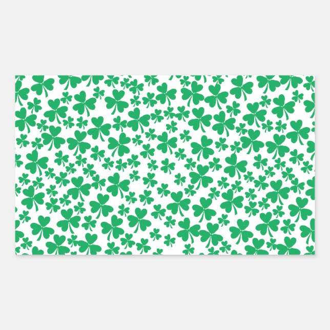 Multiple Shamrocks Rectangular Sticker (Front)