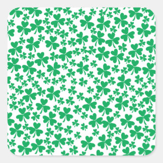 Multiple Shamrocks Square Sticker