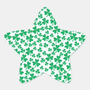 Multiple Shamrocks Star Sticker