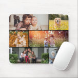 Multiple snapshots landscape collage Photo Mouse Mat<br><div class="desc">Customise with your Instagram photos or other small photos and arrange/crop within frames,  frame colour and thickness is editable in the full customizer</div>