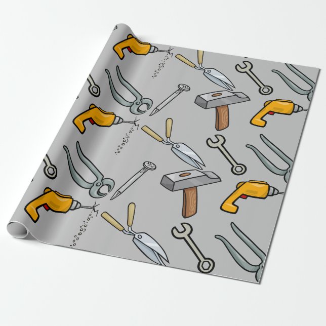 Multiple Tools Wrapping Paper (Unrolled)