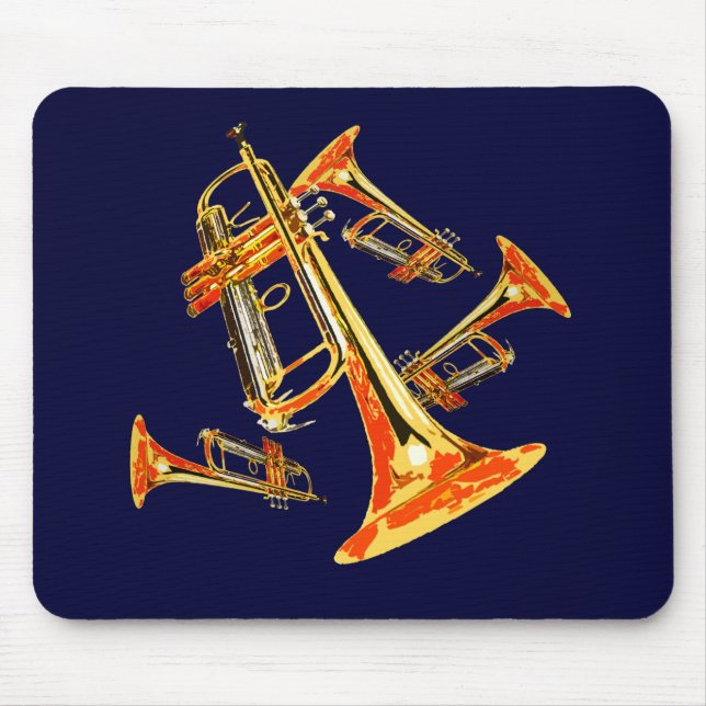 Multiple Trumpets Mouse Mat (Front)
