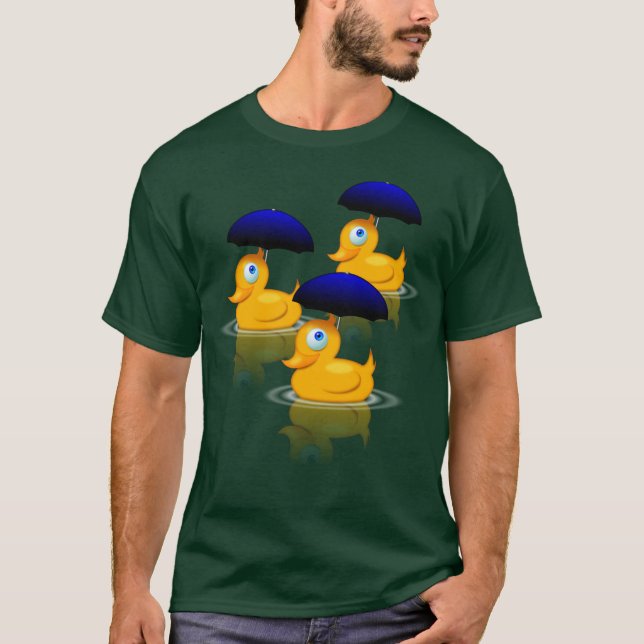 Multiple Umbrella Ducks T-Shirt (Front)