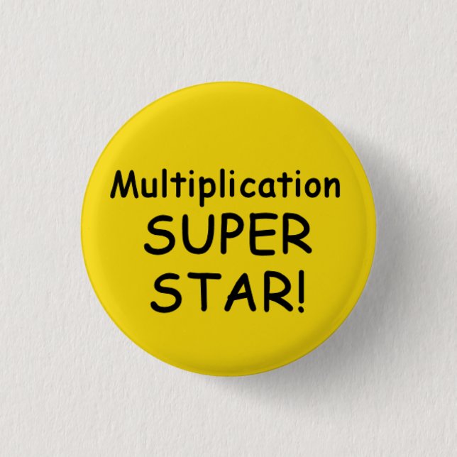 Multiplication Super Star Button (Front)