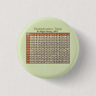 Multiplication Table - button - orange