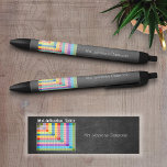 multiplication table classroom instant calculator black ink pen<br><div class="desc">Chalkboard background - A fun chart with bright colours and a modern design. Old school way to multiply.</div>