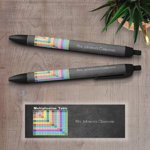 multiplication table classroom instant calculator black ink pen