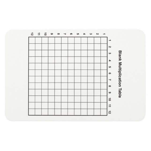 Multiplication Table Magnet (Horizontal)