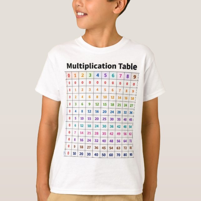 Multiplication Table T-Shirt (Front)