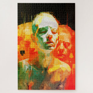 Multiplicity of Mind Abstract Emotional Portrait Jigsaw Puzzle