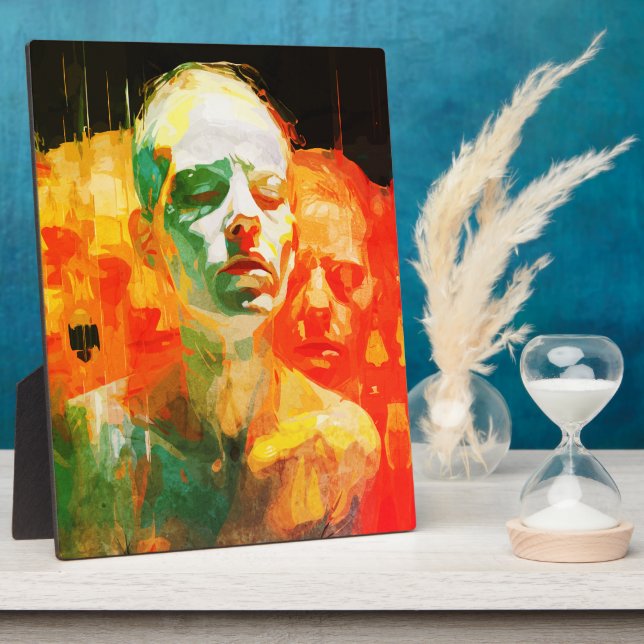 Multiplicity of Mind Abstract Emotional Portrait Plaque (Side)