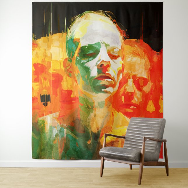 Multiplicity of Mind Abstract Emotional Portrait Tapestry (In Situ)