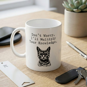 Multiply Your Knowledge Math Teacher Saying Coffee Mug