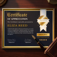 Multipurpose Achievement & Recognition Certificate
