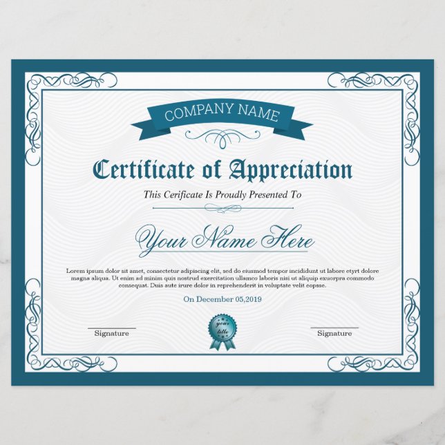 Multipurpose Certificate (Front)