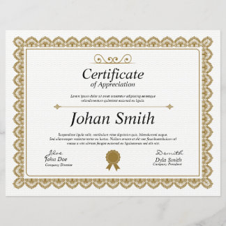 Multipurpose Certificate