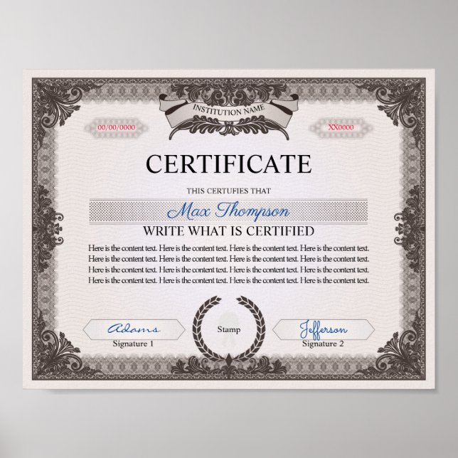 Multipurpose Certificate Poster (Front)