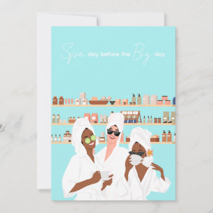 Multiracial Bridesmaid Spa Day Invite