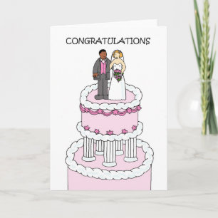 Multiracial Couple Wedding Congratulations Card