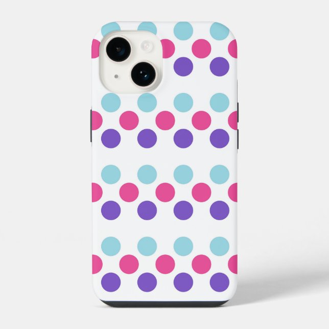 Multisexual Pride Flag Colours Polkadots iPhone Case (Back)