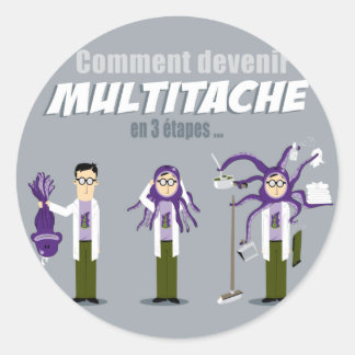 Multitâche Classic Round Sticker