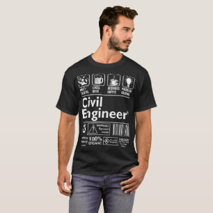 Multitasking Likes Beer Coffee Civil Engineer T-Shirt