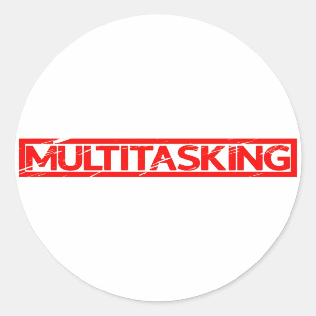 Multitasking Stamp Classic Round Sticker (Front)