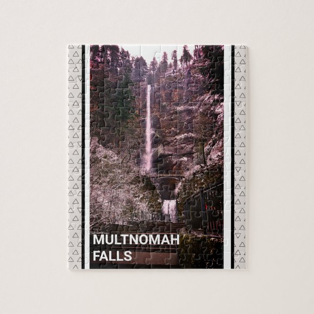 Multnomah Falls Columbia River Gorge Oregon Photo Jigsaw Puzzle (Vertical)