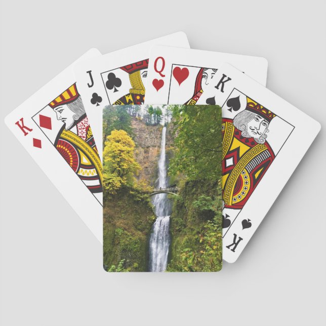Multnomah Falls, Columbia River Gorge, Oregon Playing Cards (Back)