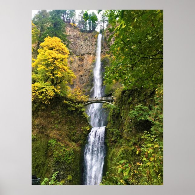 Multnomah Falls, Columbia River Gorge, Oregon Poster (Front)