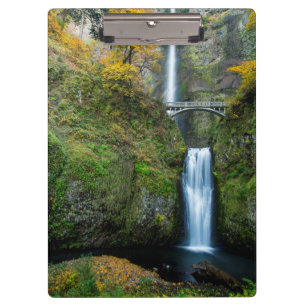 Multnomah Falls In Autumn In The Columbia Gorge Clipboard