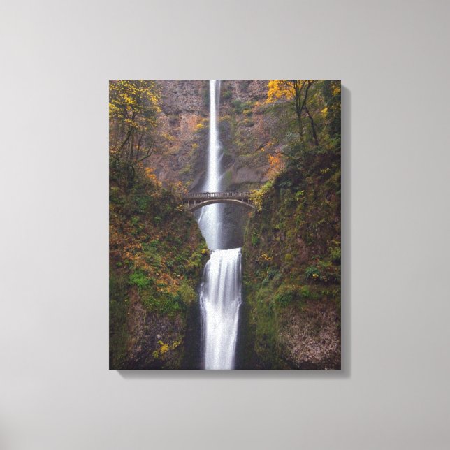 Multnomah Falls in late Autumn Canvas Print (Front)