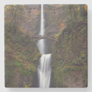 Multnomah Falls in late Autumn Stone Coaster