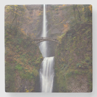 Multnomah Falls in late Autumn Stone Coaster