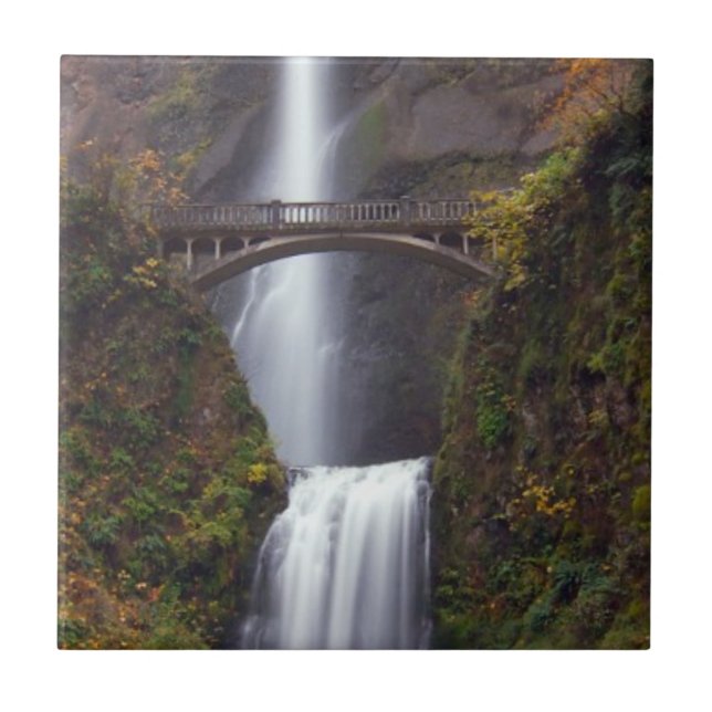 Multnomah Falls in late Autumn Tile (Front)