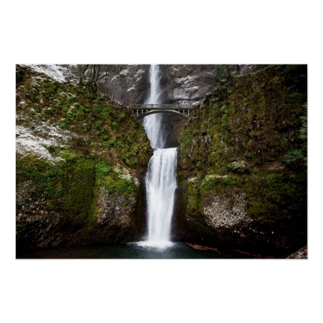 Multnomah Falls in the Columbia Gorge Poster (Front)