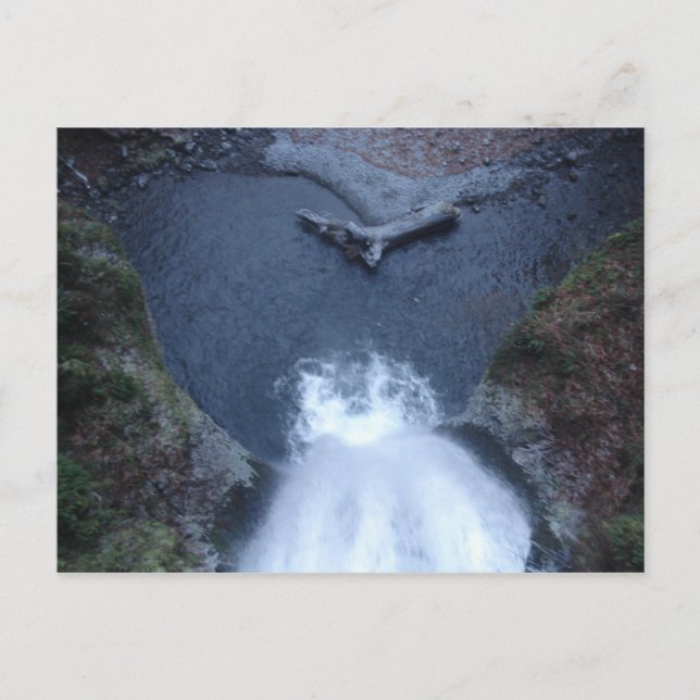 Multnomah Falls Looking Down Postcard (Front)