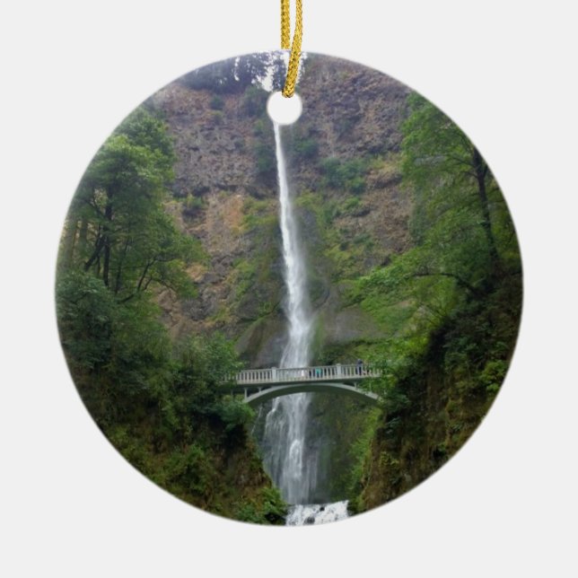 Multnomah Falls, OR Ceramic Tree Decoration (Front)